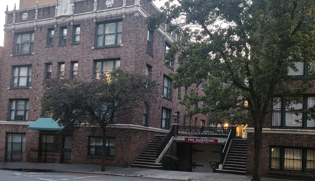 An older, multi-unit affordable housing building in Seattle