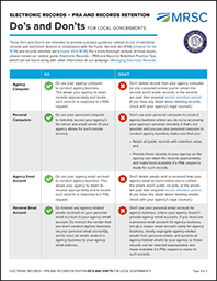 Download Electronic Records Do's and Don'ts (PDF)