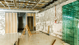 Indoor of a green building under construction